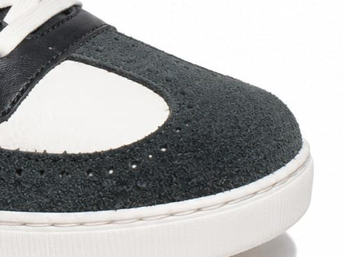 Brogued spruce suede toe cap on the Cadence Low